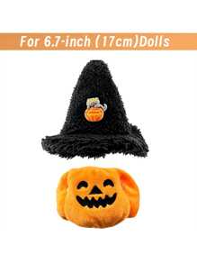 Vestido de calabaza para muñeca de 17 cm, disfraz de Halloween para muñeca Generación 1 y 2 (solo ropa)