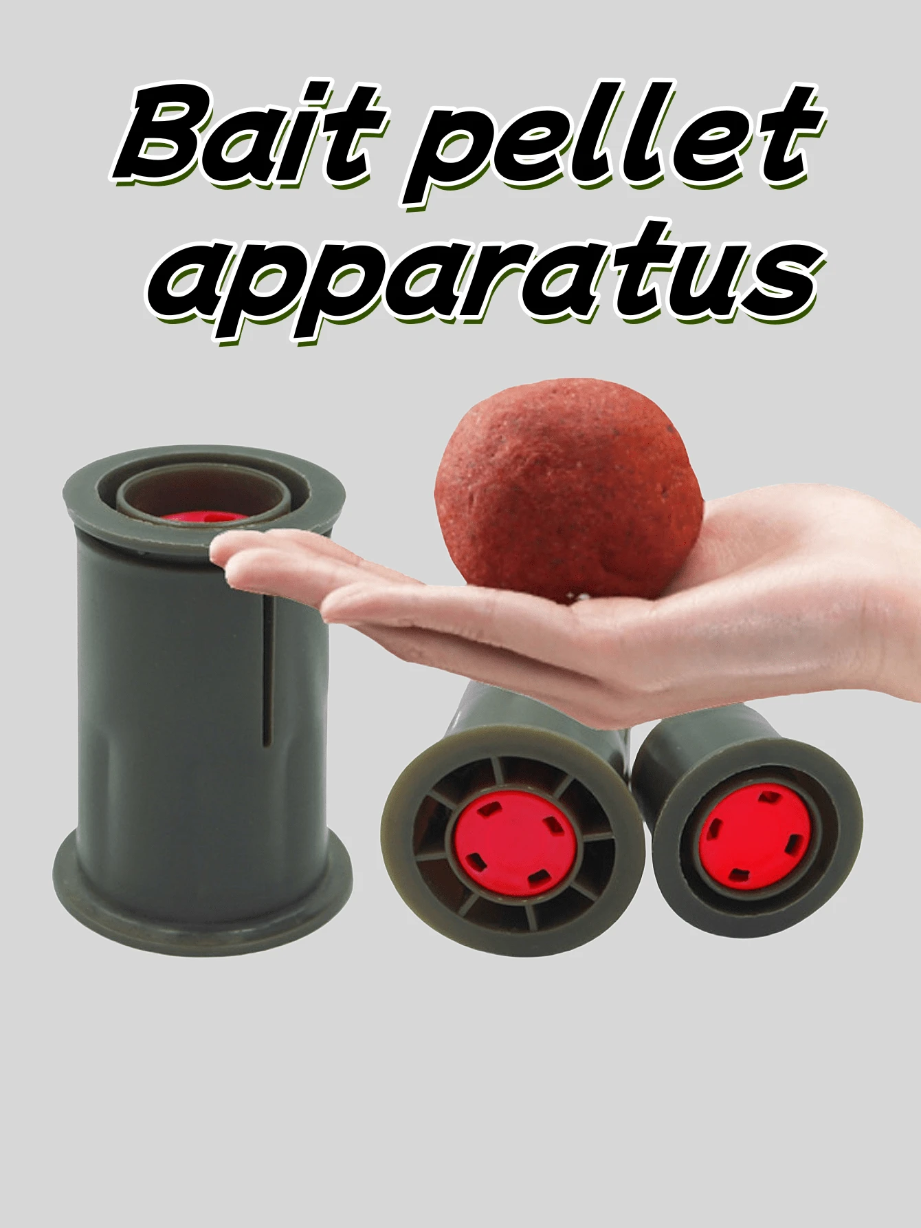 1pc/Set Fishing Bait Mold, Bottom Bait Ball Feeder, 40mm - ABS Material, Green, European Style Carp Bait Maker, Groundbait Maker, Bait Roller, Fishing Tackle