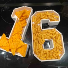 1pc Digital Candy Cake Decoration Box, Birthday Number Balloon Box, Digital Mosaic, Suitable For Birthday Table Decor, Wedding Table Setting, Party Decoration And Other Occasions Like Mother's Day, Graduation Ceremony, Etc. - Multicolor - View 2