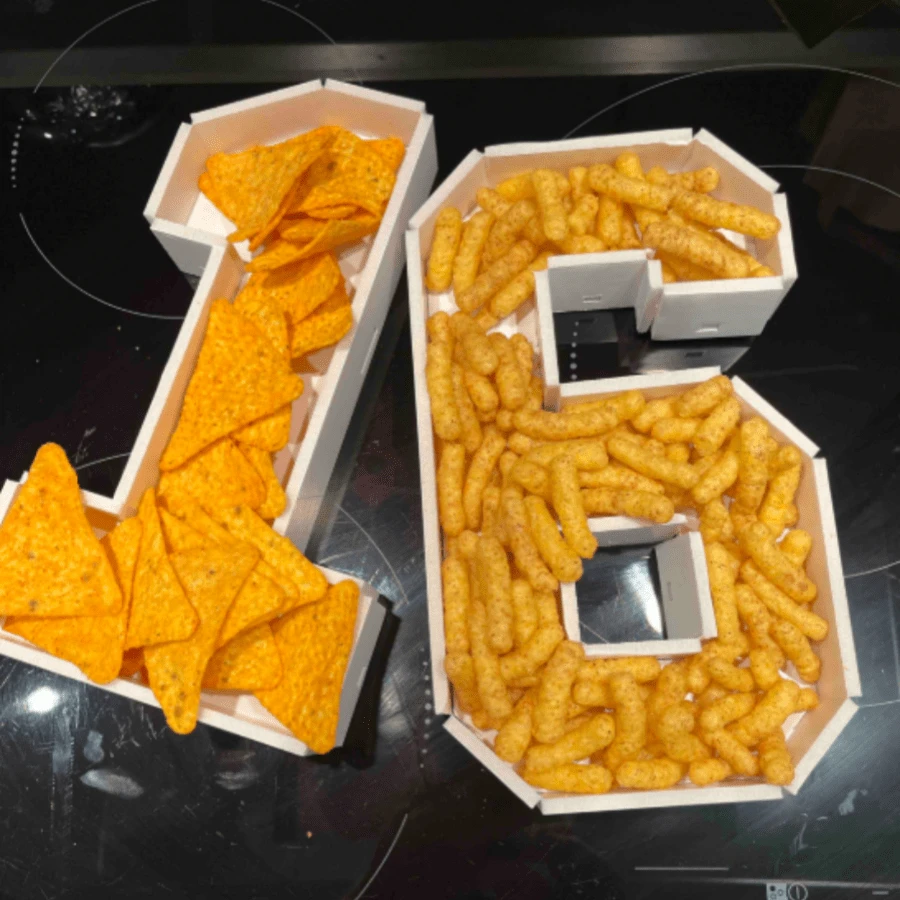 1pc Digital Candy Cake Decoration Box, Birthday Number Balloon Box, Digital Mosaic, Suitable For Birthday Table Decor, Wedding Table Setting, Party Decoration And Other Occasions Like Mother's Day, Graduation Ceremony, Etc.