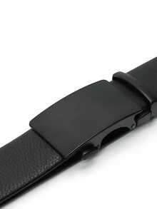 Men's Leather Belt With Automatic Metal Ratchet Buckle – Casual And Functional For Students And Everyday Use KITS 1/2/ - 鏽棕色 - 查看 4