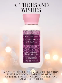 Bath And Body Works BBW Travel Size Mini Body Lotion Duo 2 Piece Set 3oz - A Thousand Wishes Set - View 3