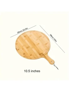 لوح بيتزا من البامبو، لوح بيتزا عالي الجودة مع مقبض، لوح خدمة بيتزا طبيعي، لوح تقطيع خشبي للبيتزا المنزلية، تقطيع الفاكهة والخضروات والخبز والجبن، لوح خدمة، اكسسوارات المطبخ