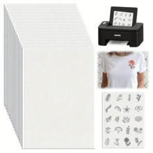 A4 尺寸空白水溶性刺绣稳定纸 - DIY 刺绣纸，可打印中等重量纸 - 适用于手工和机器刺绣，兼容印刷和绘图图案，刺绣工具，刺绣配件，可定制尺寸，适用于家居用品，DIY 手工艺品项目，成人工艺品，缝纫配件，十字绣，缝纫面料，缝纫图案，工艺用品，生日礼物，个性化礼物，祖父母的礼物