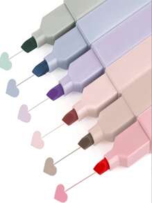 12 kwadratowych zakreślaczy Morandi Aesthetic Square, rotacyjne zakreślacze kolorów, marker fluorescencyjny, nieblaknący, płynne pisanie, delikatny i miękki marker z końcówką ściętą, nie rozmazuje się, szybko schnie, używany do notatek w kalendarzu, artykuły papiernicze do szkoły, wybór technologii produkcji, powrót do szkoły, losowy kolor i styl