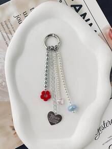 独特的手工釉花星形和心形装饰品简约手机挂件和吊坠背包装饰 - 彩色 - 查看 18