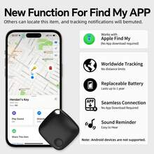 Pelacak GPS Mini untuk Apple iOS, Lokator AirTag, Pelacak Bluetooth, Kompatibel dengan Sistem Temukan Saya Apple, Pelacakan Akurat Jarak Jauh - Baterai Koin CR2032 yang Dapat Diganti, Cocok untuk Dompet, Hewan Peliharaan, Tas, Laptop, Mobil, dan Barang Berharga Lainnya, Hanya Mendukung Sistem iOS - MultiWarna - View 6