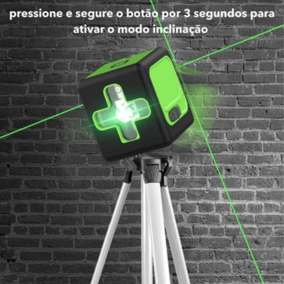 Mini nível a Laser Recarregável 20 Metros Com 2 Linhas de Nivelamento com Bip Sonoro Pratico e Fácil