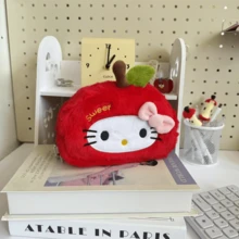 Sanrio 1pc Sanrio For Hello Kitty Large Pencil Case - Stylish Canvas Stationery Organizer With Zipper, Multi-Functional For Coins And Cosmetics, Office Supplies, Cute School Supplies, Playful Design, Secure Zipper Closure,Cosmetic Bag