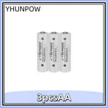 YHUNPOW - Rechargeable Ni-MH Batteries, 1.2V, AA 2500mAh/AAA 950mAh Options, Suitable For Remote Controls, Toy Cars, Game Controllers, And More - AA - View 16