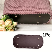 1Pc/2/3/4Pcs Oval PU Leather Bag Bottom Pad - Faux Leather Pad, Pre-Punched Holes, For Reinforcing Handbags And Wallets, Also Suitable For Crochet Projects - Multicolor - View 24
