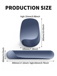 1 Silicone Hook-Shaped Silicone Wrist Mouse Pad Gradient Simple Thickening Ergonomic Mouse Pad With Wrist Rest Computer Mouse Pad To Relieve Pain Keyboard Wrist Rest With Coasters, Non-Slip PU Base - Multicolor - View 7