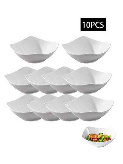 2/4/6/8/10pcs Plastic Bowl Set, Suitable For Fruit Salad, Sauce, Dessert, Etc.