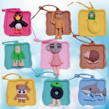 Y2K 意大利 Braindead 动物钥匙扣零钱包，来自“山海经”的硅胶零钱包，多功能 Tung Tung Tung Sahur 耳机卡夹，Tralalerotralala 学生挂式零钱包，配件吊坠背包，适合学校卡通万圣节配饰教师节包挂绳带身份证夹汽车配饰包饰