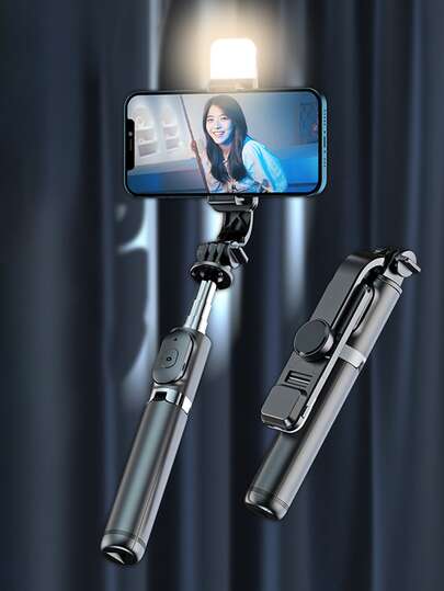 40-Inch Extendable Phone Selfie Stick, Professional Floor Stand Designed For Live Streaming With Wireless Remote Control Smartphone Tripod, 360° Rotatable, Stable Anti-Shake Handheld Monopod Perfect For Travel And Outdoor Vlogging And Broadcasting For Summer Vacation, Travel, Outdoor Activities, Live Streaming Tripod Stand