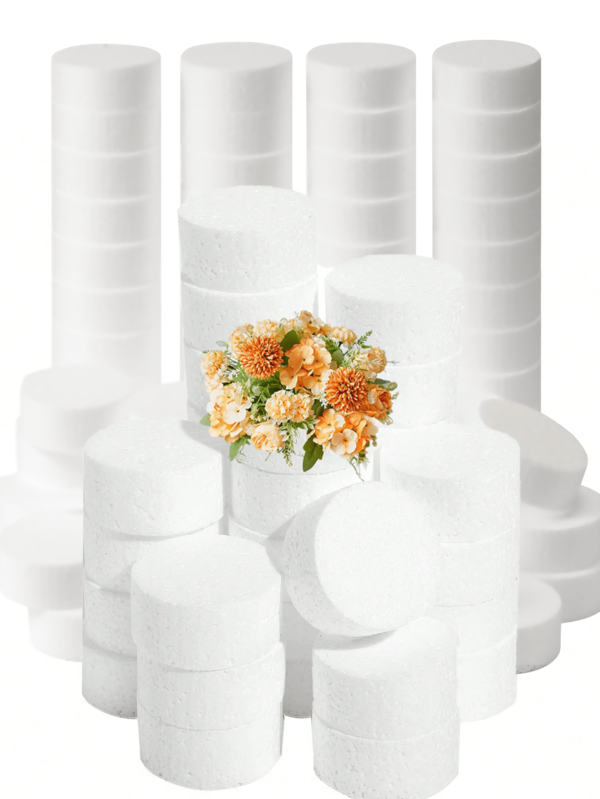 MEHELANY 20/10/4/1Pc 3.15" White Solid Foam Cylinders , Floral Foam Flower Arrangement Kit For Wedding,Garden, Shopping Mall Decorations,DIY Party Projects,Cake Dummies,Packaged Bouquets Arts And Crafts Supplies Thanksgiving,Xmas,Halloween Site Decorantion Fall Decor Handmade Gifts