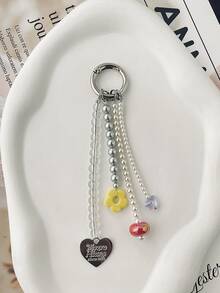 独特的手工釉花星形和心形装饰品简约手机挂件和吊坠背包装饰 - 彩色 - 查看 19