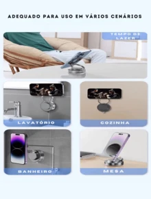 Strong Magnetic Car Phone Holder With Foldable Design - 白色 - 查看 11
