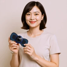 New Massage Patch, LCD Display, EMS Neck Massager, Neck & Back Massage Patch, 8 Modes Pulse Muscle Stimulator, Battery Capacity: 150mAh - Black - View 12