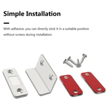 Magnetic Door Catch, Magnetic Cabinet Door Adhesive Patch, Invisible Drill-Free Sliding Door Wardrobe Catch