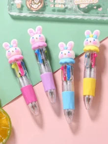 Set de 12 bolígrafos retráctiles de unicornio - Tonos coloridos, pastel, con detalles brillantes, punta media, material de plástico, ideal para papelería y manualidades, diseño novedoso, adecuado para útiles escolares, esencial para volver a la escuela - Multicolor - Ver 8