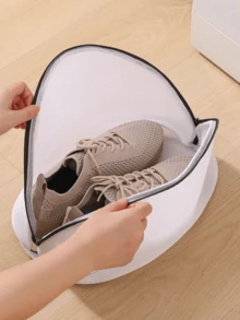 1 件家用洗衣鞋袋带拉链，网眼鞋洗衣袋适用于运动鞋、训练鞋、跑鞋、正装裤鞋牛仔裤靴子裙子 - 彩色 - 查看 1