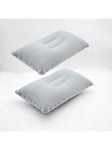 1件/2件户外便携式PVC植绒充气枕，露营睡袋枕头，午睡枕