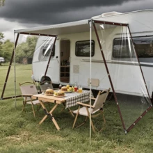 High-Quality Waterproof Car Side Awning Curtain, Convenient Installation And Storage, Essential For Outdoor Use In Extreme Weather - Transparent - View 6