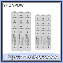 YHUNPOW - Rechargeable Ni-MH Batteries, 1.2V, AA 2500mAh/AAA 950mAh Options, Suitable For Remote Controls, Toy Cars, Game Controllers, And More - AA - View 17