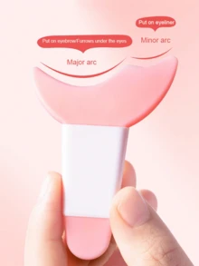 Multifunctional Makeup Eyeliner Stencil, 1pc Eyeliner Assistant, Silicone Eyeliner Template, Silicone Reusable Waterproof Tool For Liner Makeup Brush Pen Stamp Thin Sharpener Cat Eyes Smoky Eye Small Angled Wing Tip, Aid Eyeliner Molds Guide Template For Quick And Easy Makeup, Real Beginners Techniques Eye Shadow Lines Gel Eyebrow Pomade Black, Eyebrow Brush, Eyeshadow Brush, Brush - Baby Pink - View 5