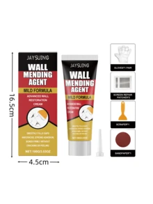 2pcs Wall Repair Kit - Wall Putty, Wall Repair Paste, White Wall Restoration Latex Paint, Crack Filler, Easy Application, Smooth Finish, Waterproof, Anti-Mold, Anti-Moisture, Suitable For Wall Peeling, Nail Holes, Graffiti, Mold, Cracks
