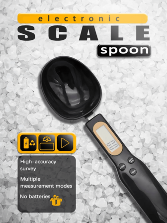 1PC High Precision 500g/0.1g Measuring Spoon Scale - Handheld Digital Electronic Scale - Essential Digital Electronic Kitchen Scale For The Kitchen - Multiple Units (G, Oz, C, Gn) Can Be Switched At Once - With One-Click Peel-Off Function - LED Display - ABS Durable Material - Suitable For Various Scenarios Such As Pet Food Weighing And Kitchen Meal Preparation - Removable Spoon Head For Easy Cleaning - Without Battery