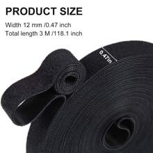 The Product Is A Reusable Double-Sided Hook Loop Cable Manager For Fastening Cable Ties And Coils. It Can Be Cut To The Required Length For Use, Is Not Easy To Be Damaged, And Can Be DIY (300 Cm /118.1 Inch).