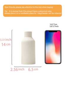 Vază albă din rășină, lucrată manual, minimalistă nordică pentru desktop, pentru decorarea camerei de zi, decorarea modernă a casei, masa, decorarea raftului de cărți, suportul pentru șemineu, decorarea intrării și articole decorative