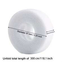 The Product Is A Reusable Double-Sided Hook Loop Cable Manager For Fastening Cable Ties And Coils. It Can Be Cut To The Required Length For Use, Is Not Easy To Be Damaged, And Can Be DIY (300 Cm /118.1 Inch).