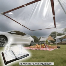 High-Quality Waterproof Car Side Awning Curtain, Convenient Installation And Storage, Essential For Outdoor Use In Extreme Weather - Transparent - View 12