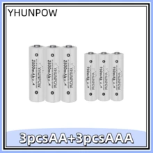 YHUNPOW - Rechargeable Ni-MH Batteries, 1.2V, AA 2500mAh/AAA 950mAh Options, Suitable For Remote Controls, Toy Cars, Game Controllers, And More - AA - View 13