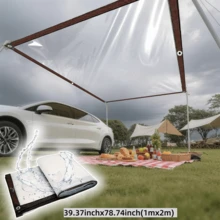 High-Quality Waterproof Car Side Awning Curtain, Convenient Installation And Storage, Essential For Outdoor Use In Extreme Weather - Transparent - View 16