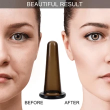 6件套黑色硅胶拔罐器套装，家用面部提拉硅胶真空吸力按摩拔罐器套装，面部美容拔罐仪，家用按摩工具。专业沙龙护理套装，适用于面部、背部、身体、脸颊和额头。压力式吸力，易于使用且经久耐用。紧致提拉面部。送给父母和女性朋友的完美按摩套装。 - 彩色 - 查看 4