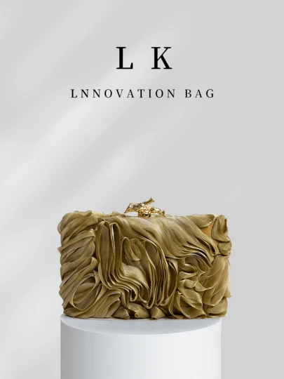 1件装花卉图案派对手拿包，时尚设计斜挎包，女士晚宴婚礼手拿包