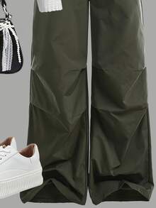 女童装；青少年三件套；秋冬休闲网眼上衣和背心直筒裤套装。 - 白色 - 查看 4