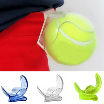 Portabolas de tenis individual con clip resistente, montado en la cintura, con mecanismo de liberación rápida que se ajusta a todas las cinturillas, pantalones, faldas para entrenamientos y prácticas en la cancha, accesorio portátil para equipamiento de tenis