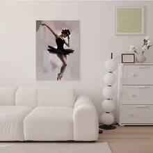 Framed [2D Flat] 1pc Ballet Dancers Perform Classic Street Dance Moves Canvas Wall Art - High-Quality Abstract Ballet Art Print For Living Room, Bedroom, Kitchen, Office, Cafe Decor - Perfect Gift For Dance Lovers - Framed(Framed(框架)) - 查看 5