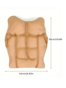 1pc Holiday Party Costume Masquerade Prank EVA Fake Chest & Belly Muscle, Funny Personalized Muscle Block For Men - Multicolor - View 3