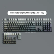 New Topographic Keycaps 4.0 Version Shine Through 133 Key PBT Cherry Profile Side Print Backlit For MX Gamer Mechanical Keyboard