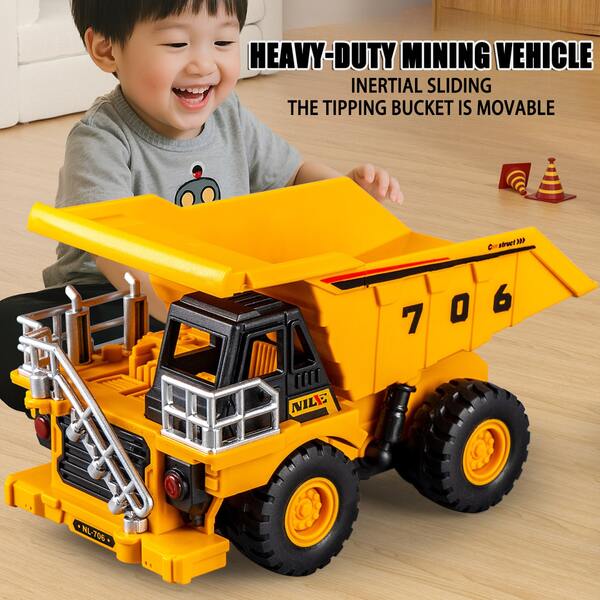 Children's Simulation Heavy Industry Mining Vehicle, Inertial Dump Truck, Toy Sand And Gravel Truck Model, Boy Truck, Dump Engineering Vehicle