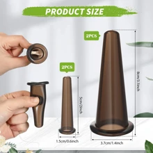 6件套黑色硅胶拔罐器套装，家用面部提拉硅胶真空吸力按摩拔罐器套装，面部美容拔罐仪，家用按摩工具。专业沙龙护理套装，适用于面部、背部、身体、脸颊和额头。压力式吸力，易于使用且经久耐用。紧致提拉面部。送给父母和女性朋友的完美按摩套装。 - 彩色 - 查看 7