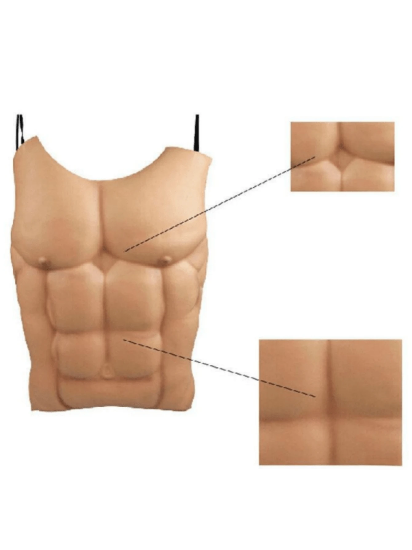 1pc Christmas Costume Party Prank EVA Fake Chest Muscle Belly, Unique Funny Macho Fake Muscle Block [Random Style, No Distinction]