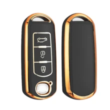 水钻熊钥匙扣钥匙圈支架保护套适用于 2 3 6 CX3 CX4 CX5 CX7 CX9 Atenza Axela MX5 Miata，柔软 TPU 钥匙扣保护套 - 小熊款 - 查看 6