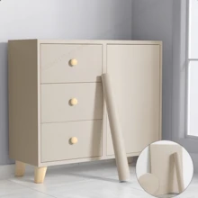 1卷纯色自粘乙烯基壁纸，可移除可剥离，接触纸，适用于橱柜、客厅、厨房、卧室现代装饰、家具翻新、秋季装饰 - 米色 - 查看 12